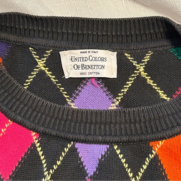 United Colors Of Benetton Colorful Argyle Sweater - Picture 6 of 11